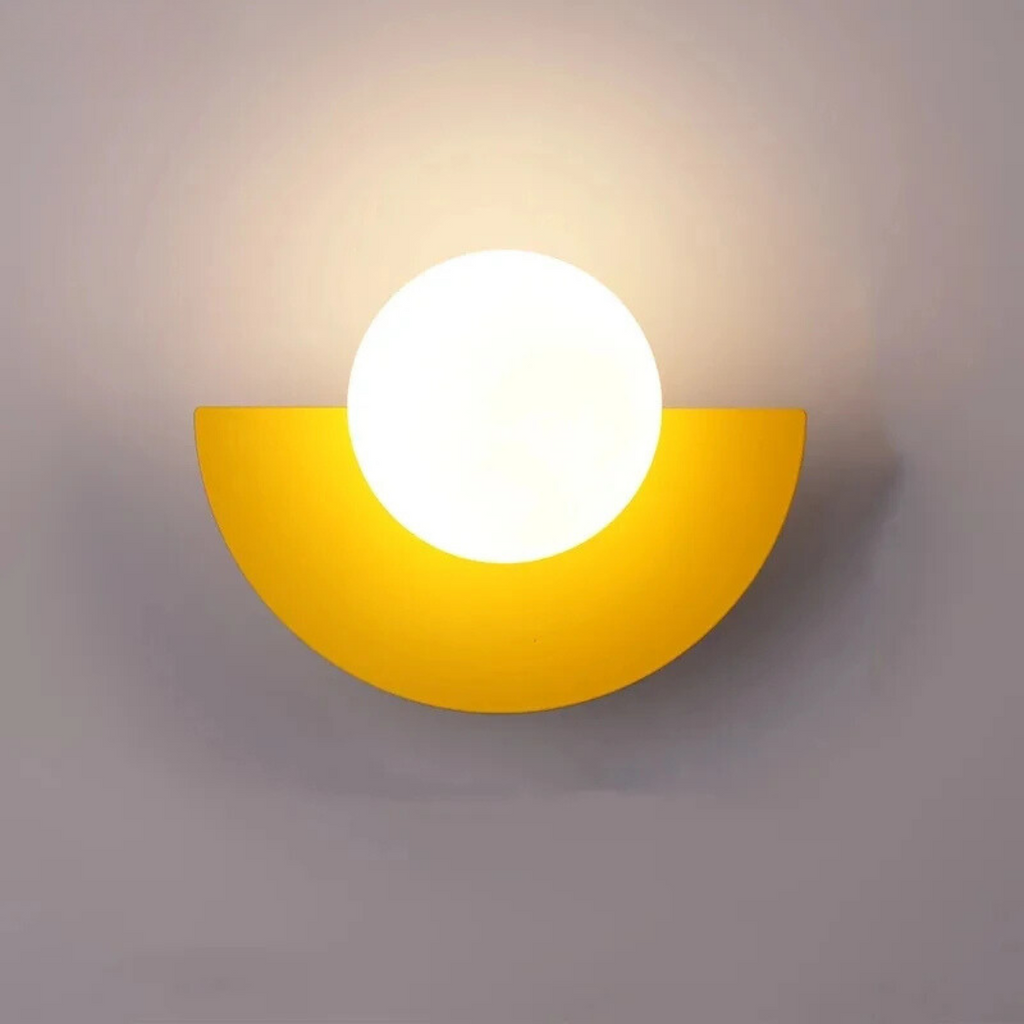 Arandela de Parede Meia Lua Minimalista Nórdica 20cm Miabeli