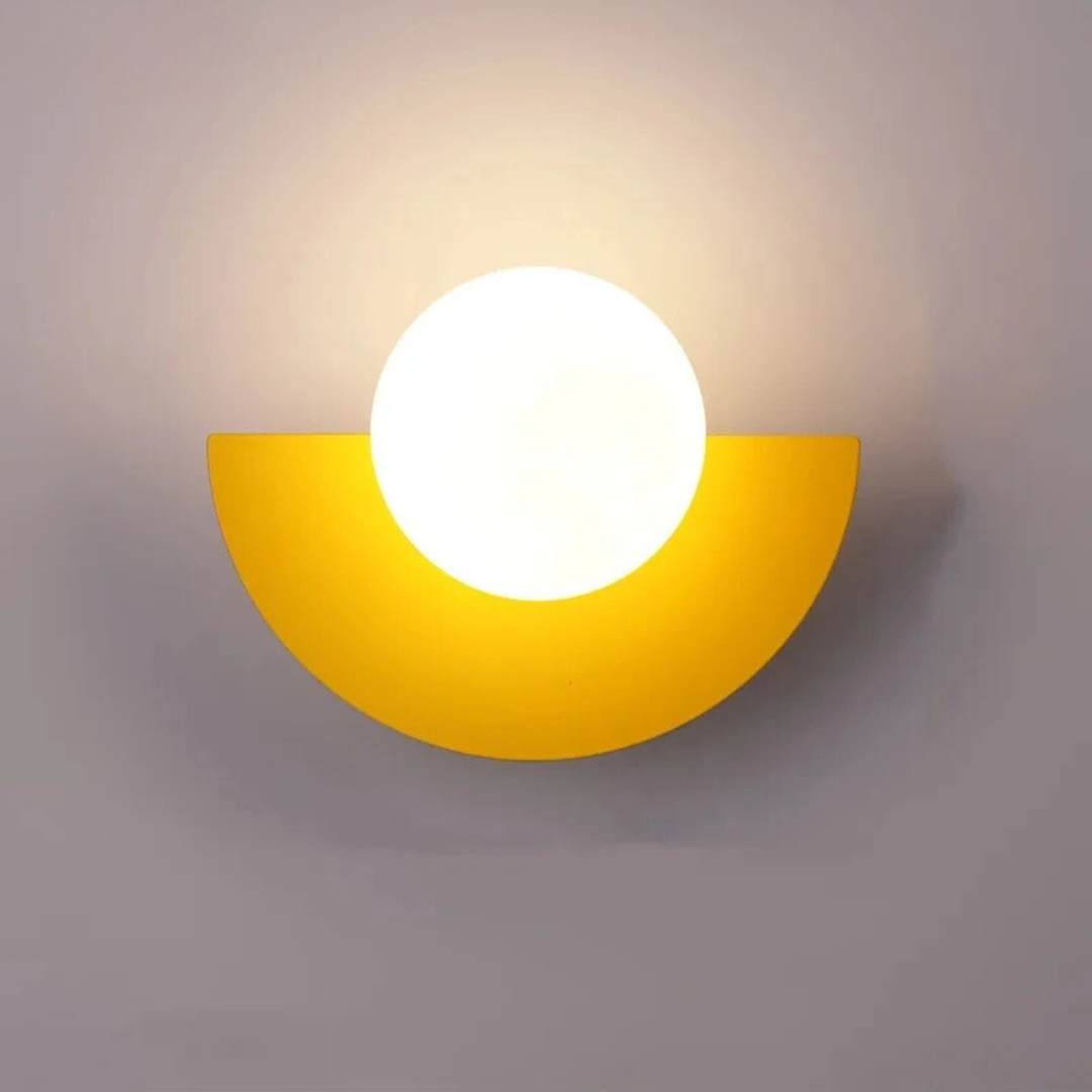Arandela de Parede Meia Lua Minimalista Nórdica 20cm Miabeli