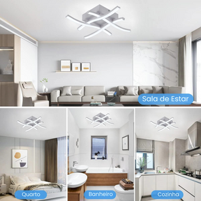Luminária LED Dimerizável Decorativa Moderna para Sala