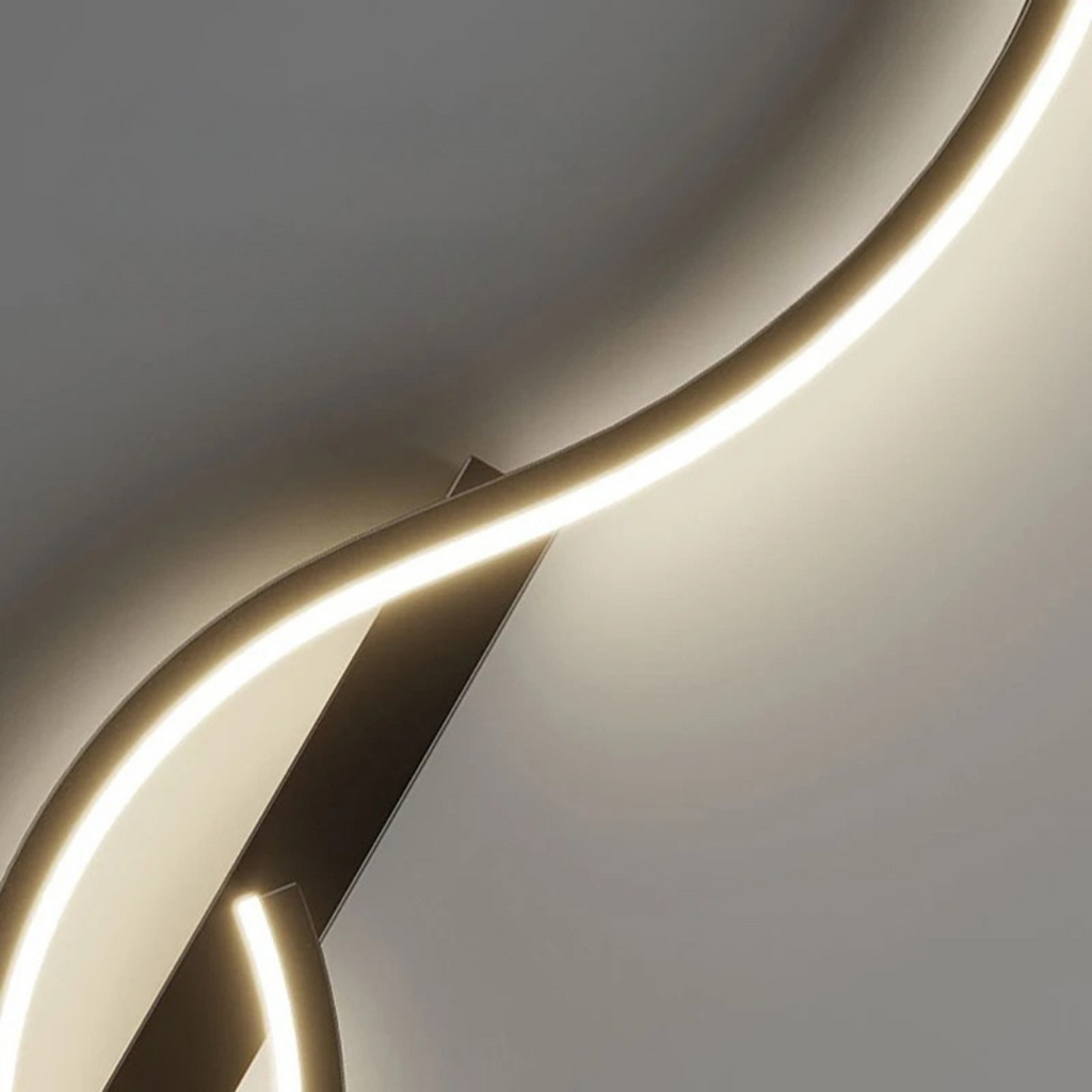 Arandela de Parede LED Efeito Onda em Aluminio com Resina Miabeli