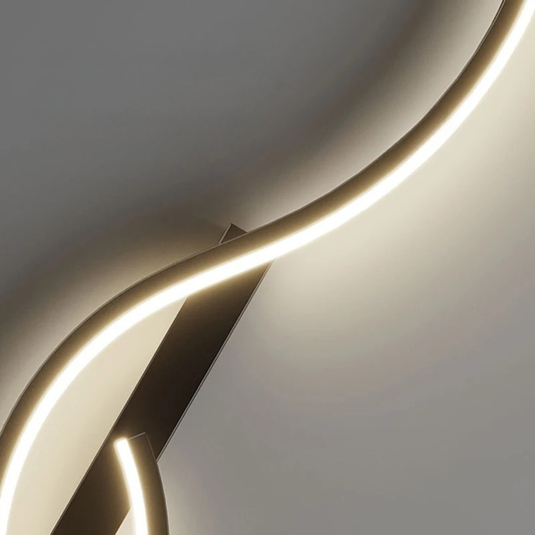 Arandela de Parede LED Efeito Onda em Aluminio com Resina Miabeli