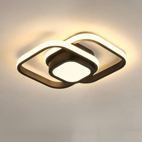 Lustre LED Moderno de Teto 3 Cores Sala Quarto Corredor Plafon Regulável Estilo Nórdico