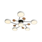 Lustre LED Teto Moderno 48W AC220V Regulavel 3 Tons de Luz Flush Mount Aluminio Velato