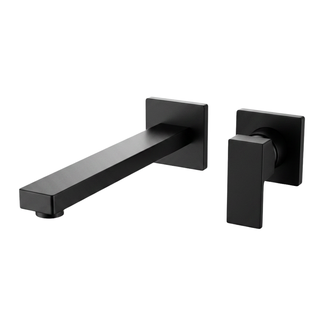 Torneira de Parede com Misturador para Banheiro Agua Quente e Fria 21,5cm Valvula Ceramica Bico Giratório 360 Visen