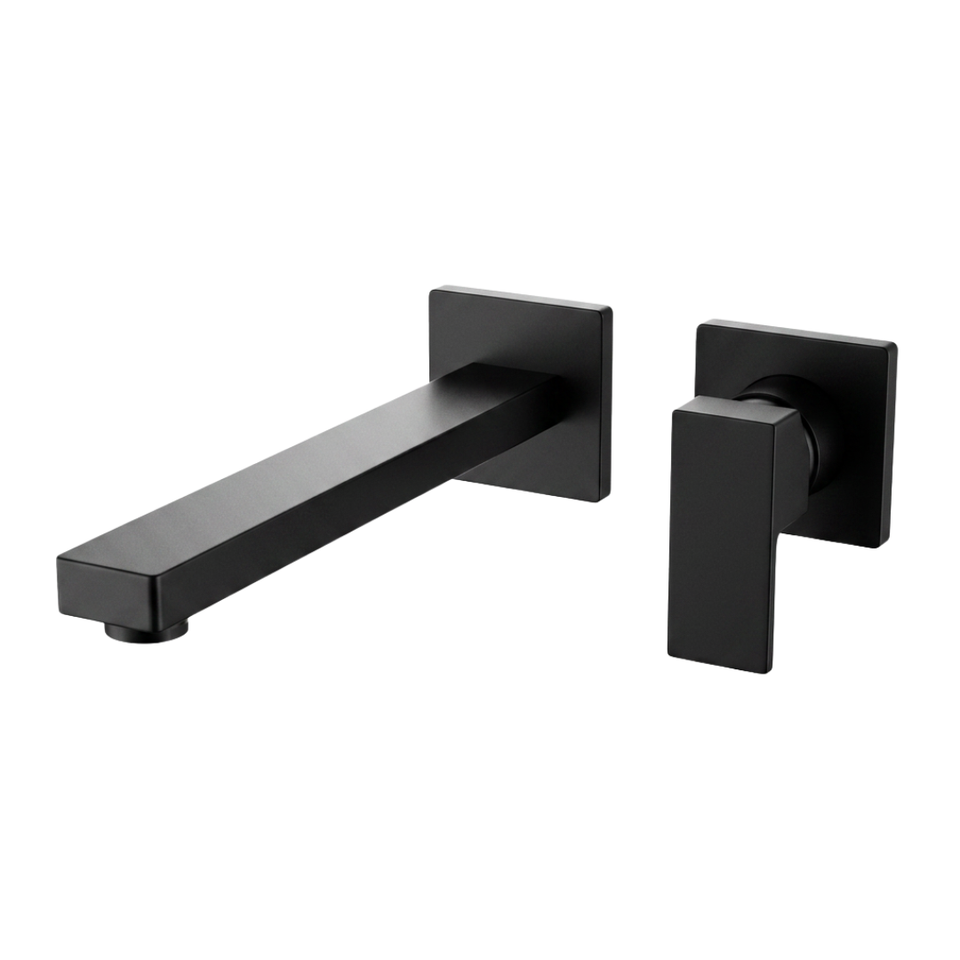 Torneira de Parede com Misturador para Banheiro Agua Quente e Fria 21,5cm Valvula Ceramica Bico Giratório 360 Visen