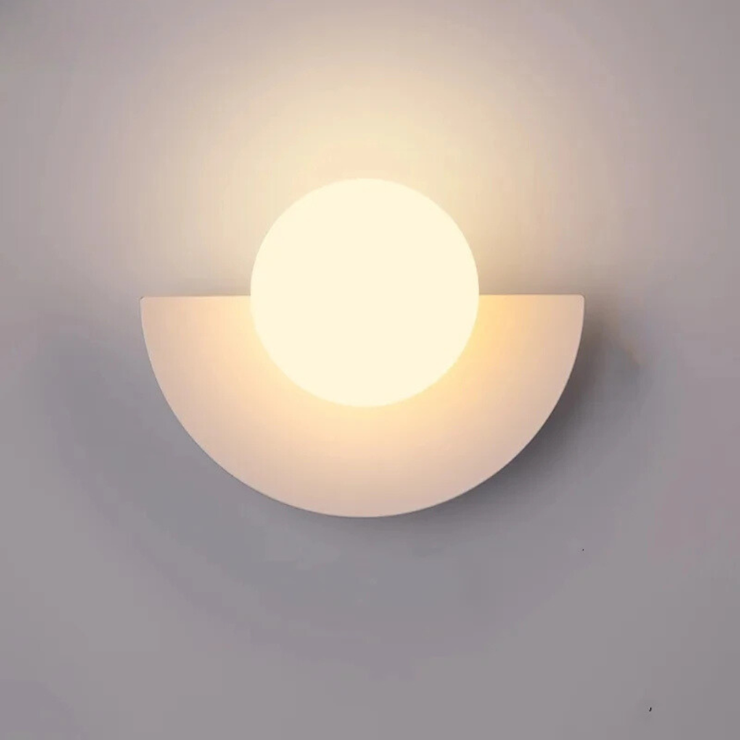 Arandela de Parede Meia Lua Minimalista Nórdica 20cm Miabeli