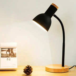 Luminária de Mesa LED Nordic Base em Madeira