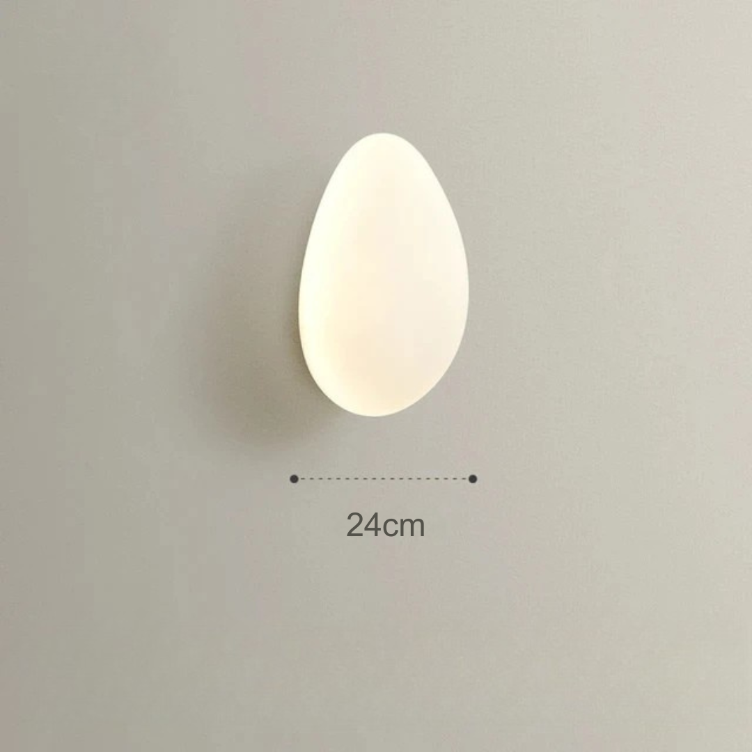 Arandela LED Orgânica Pedra Fosca 24cm 3 Tons
