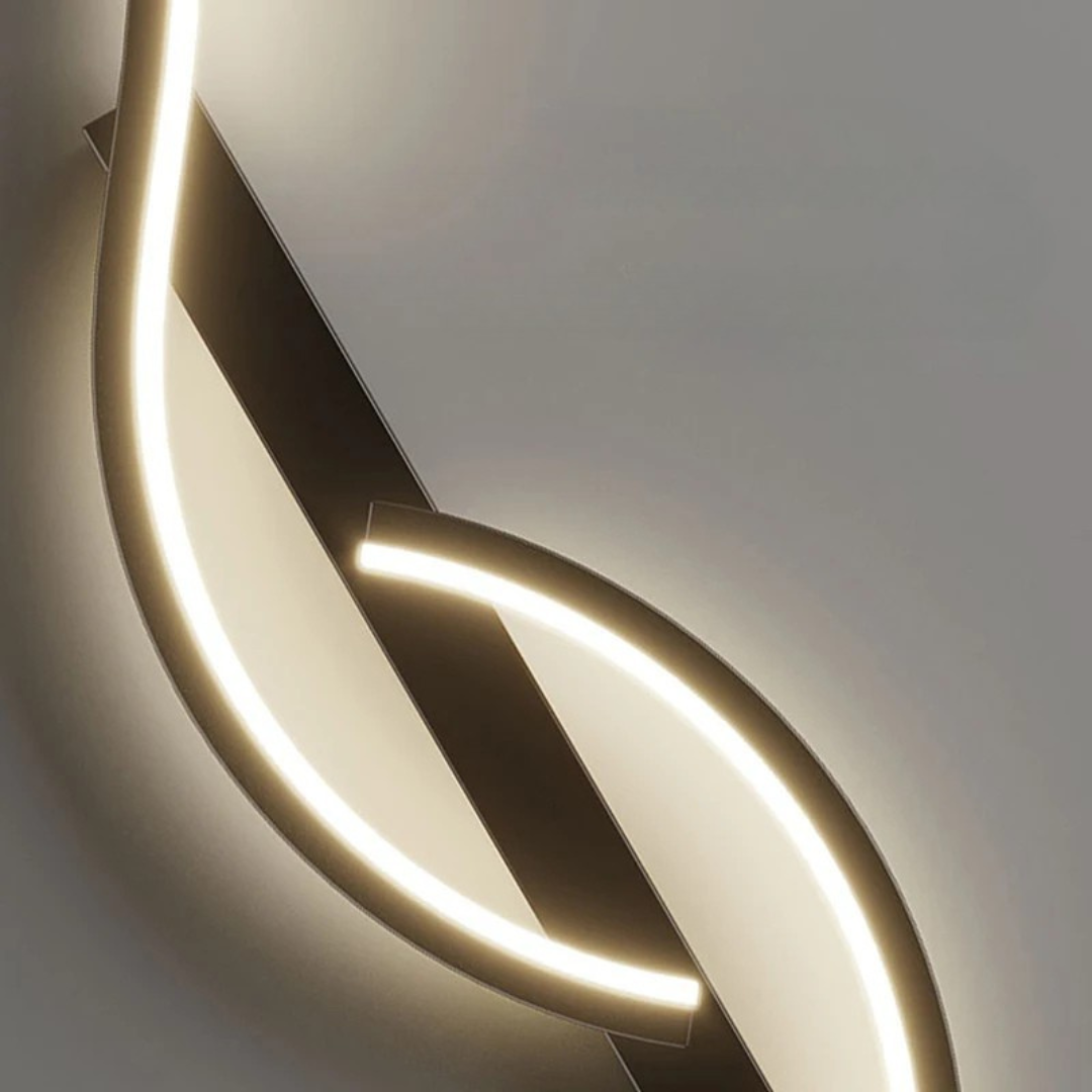 Arandela de Parede LED Efeito Onda em Aluminio com Resina Miabeli