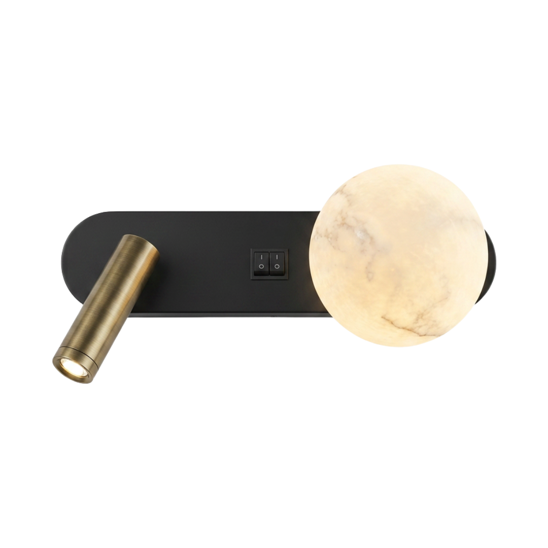 Arandela de Parede Lune Globo e Spot Duplo LED