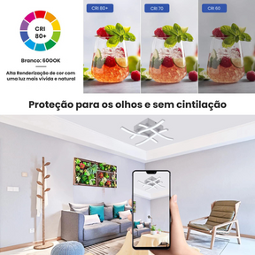 Luminária LED Dimerizável Decorativa Moderna para Sala
