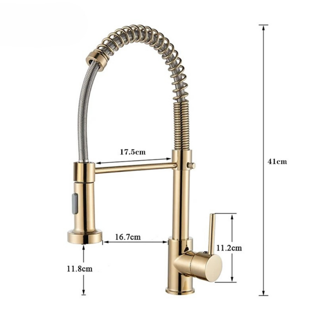 Torneira para Cozinha Misturador Monocomando Bica Movel Latao com Arejador Aqua Miabeli