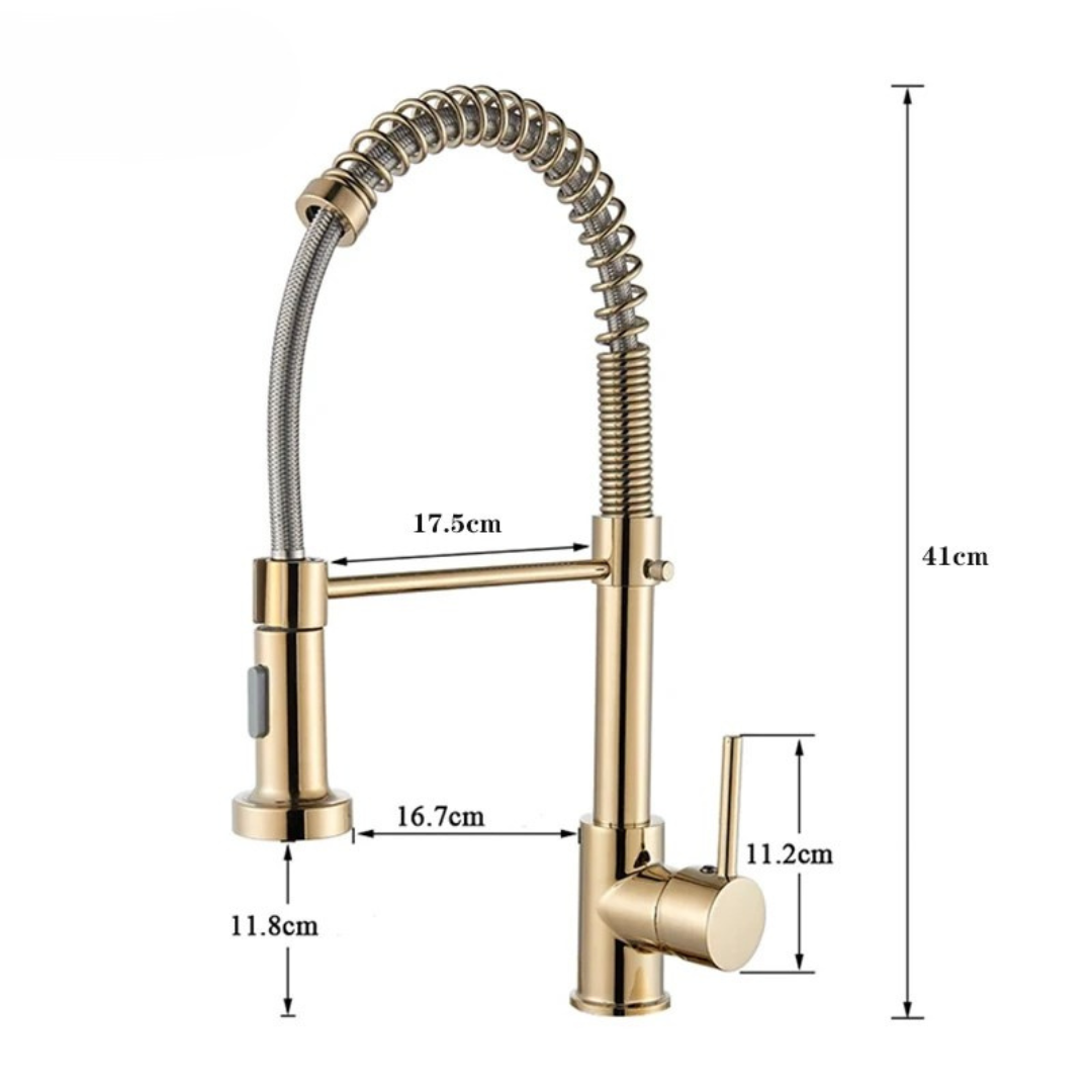 Torneira para Cozinha Misturador Monocomando Bica Movel Latao com Arejador Aqua Miabeli