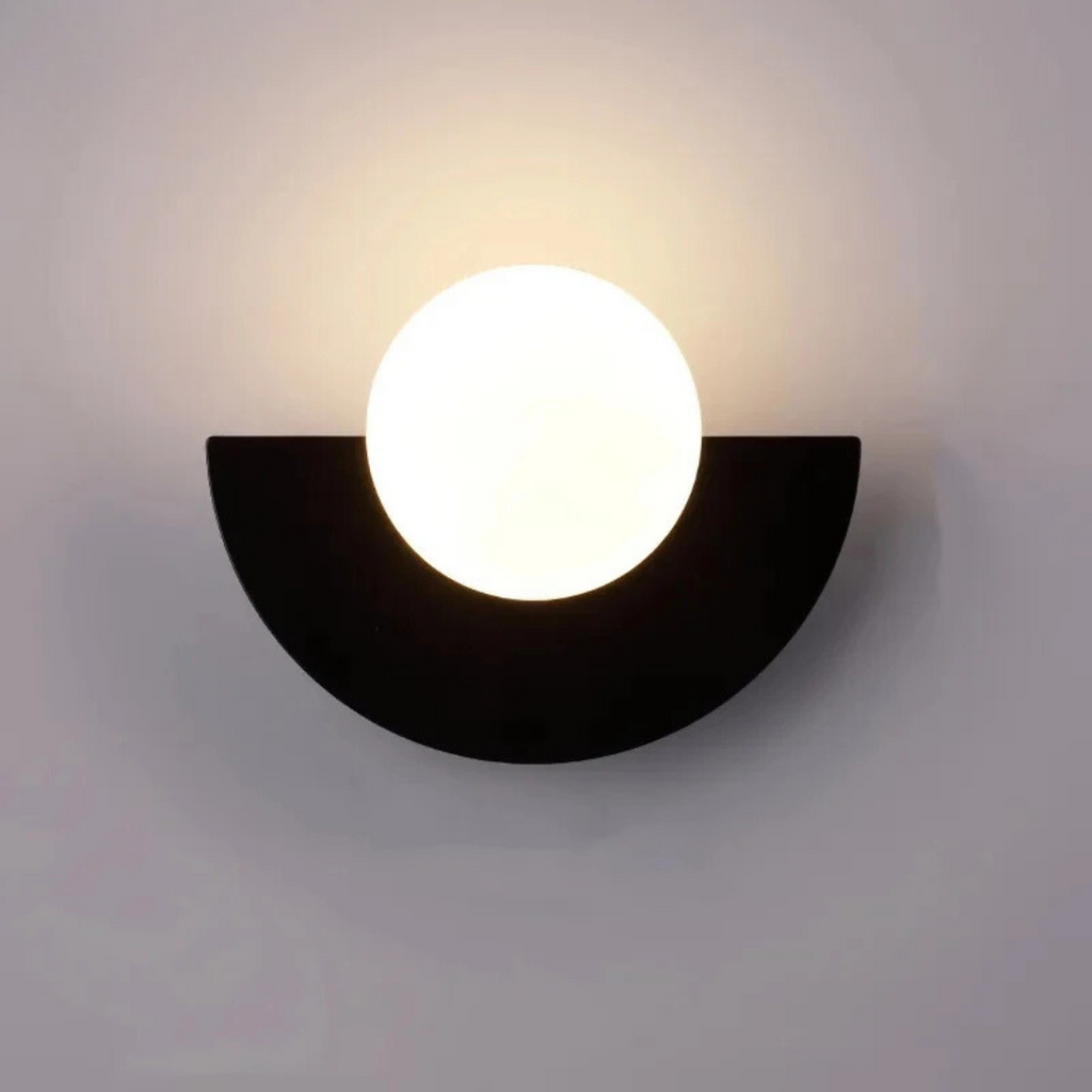 Arandela de Parede Meia Lua Minimalista Nórdica 20cm Miabeli