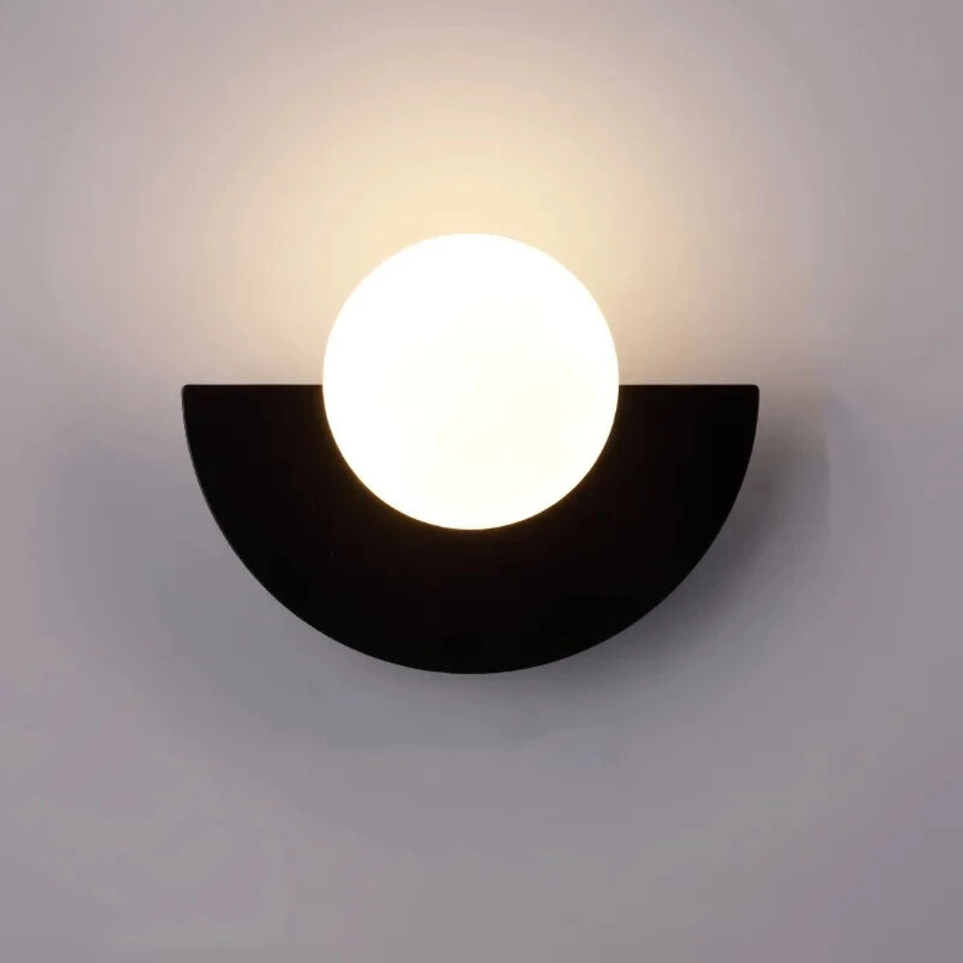 Arandela de Parede Meia Lua Minimalista Nórdica 20cm Miabeli