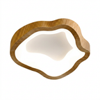 Plafon LED Orgânico Nórdico Wabi-Sabi em Madeira