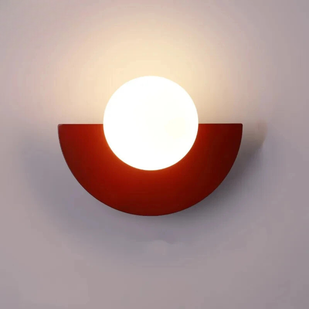 Arandela de Parede Meia Lua Minimalista Nórdica 20cm Miabeli