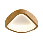 Plafon LED Orgânico Nórdico Wabi-Sabi em Madeira