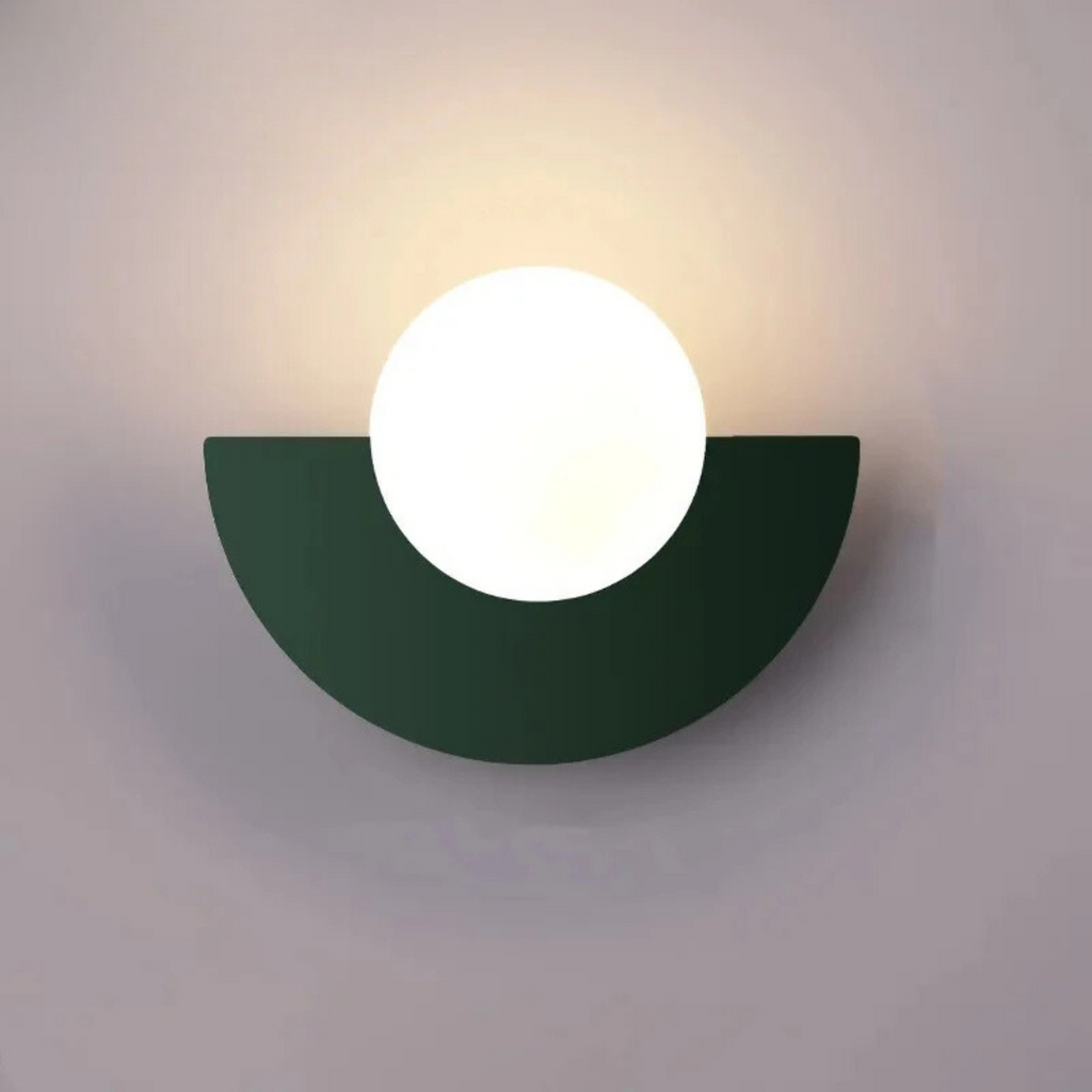 Arandela de Parede Meia Lua Minimalista Nórdica 20cm Miabeli