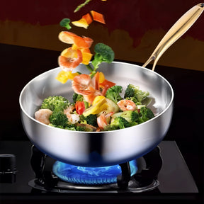 Panela Wok Inox Premium Anti Aderente
