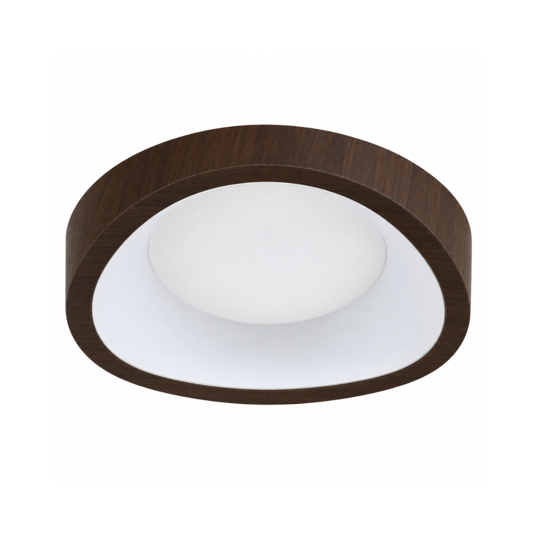 Plafon LED Orgânico Nórdico Wabi-Sabi em Madeira
