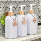 Trio Elegance™ – Dispensadores de Sabonete, Shampoo e Condicionador
