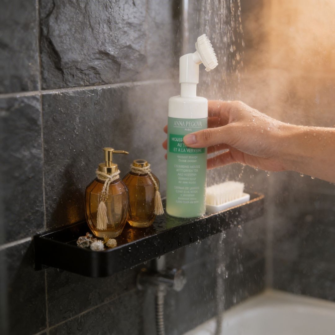 Prateleira Banheiro Porta Shampoo e Toalha Alumínio Preto Fosco Noir Resistente Miabeli