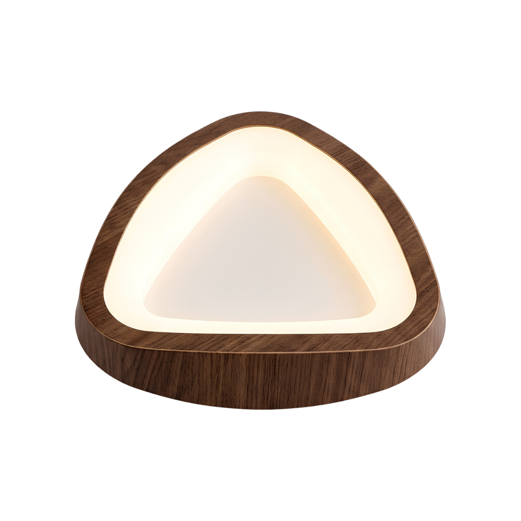 Plafon LED Orgânico Nórdico Wabi-Sabi em Madeira