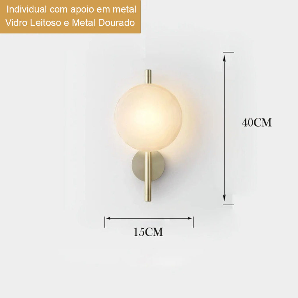 Arandela de Parede Minimalista Bleur Miabeli