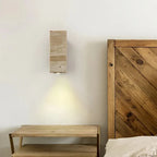 Arandela de Parede Wabi Sabi Efeito Travertino LED Bivolt para Cabeceira e Sala