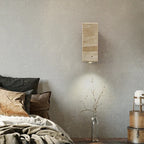 Arandela de Parede Wabi Sabi Efeito Travertino LED Bivolt para Cabeceira e Sala