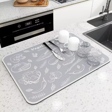 Tapete BlackStone – Secagem Rápida e Antiderrapante para Cozinha Elegante