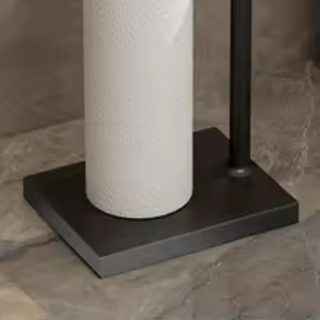 Porta Papel Higiênico de Chão Moderno Metal Preto Miabeli
