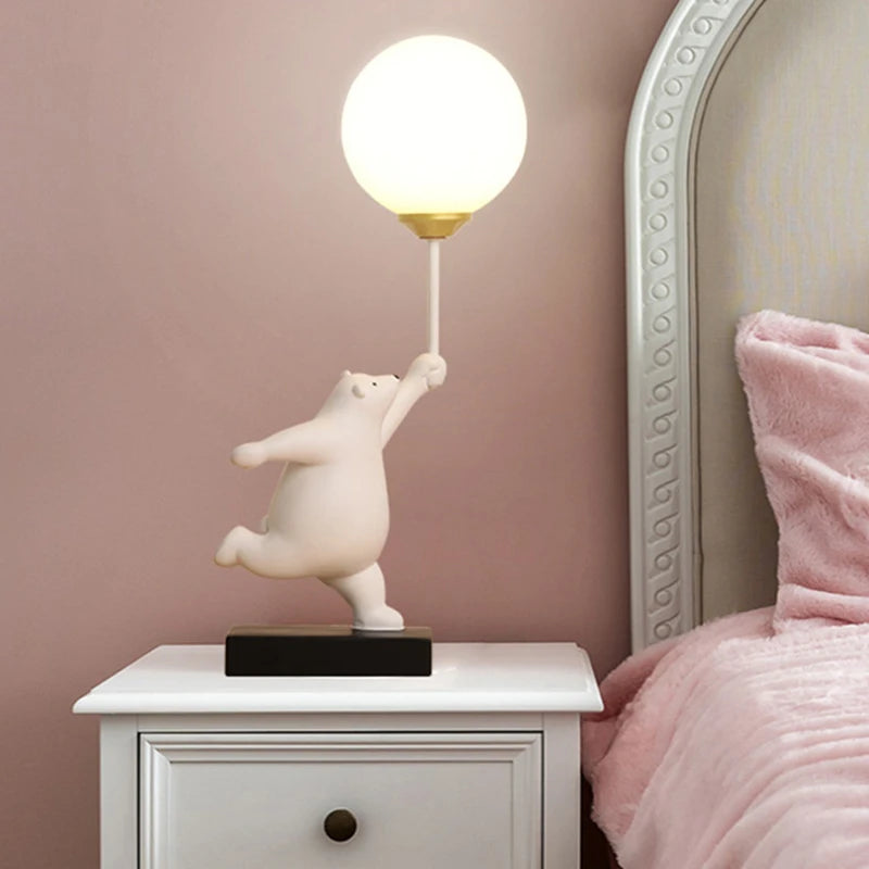 Luminária Urso Sonhador – Design Lúdico com Globo de Luz Decorativo