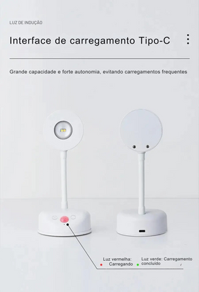 Luz Noturna LED Sensor de Movimento com Controle Remoto USB Parede Mesa Quarto Cozinha Sem Fio