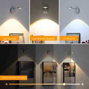 Luz Noturna LED Sensor de Movimento com Controle Remoto USB Parede Mesa Quarto Cozinha Sem Fio