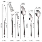 Conjunto de Talheres de Luxo Inox Vintage