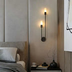 Arandela de Parede LED Ferro Dourado Cupula Acrilico Bidirecional Touch Bivolt 55cm