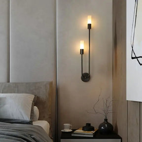 Arandela LED Dourada Minimalista Parede