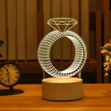Luminária Sentimento Infinito – Decoração 3D em Acrílico Iluminado