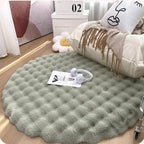 Tapete Para Sala Redondo Peludo Quarto Pelúcia Felpudo Miabeli
