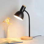 Luminária de Mesa LED Nordic Base em Madeira