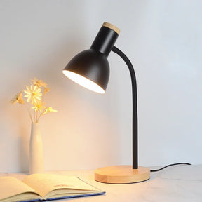 Luminária de Mesa LED Nordic Base em Madeira