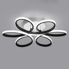 Lustre de Teto LED Flor 6 Petalas 3 Tons Dimerizavel para Sala e Quarto Petale