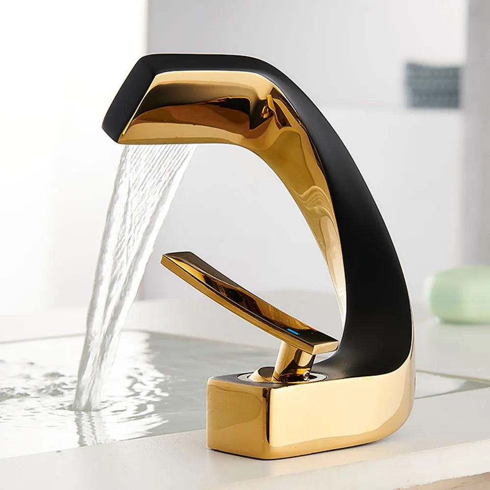 Torneira Misturadora Luxo Pia Banheiro Monocomando Quente e Frio Design Moderno Alta Pressão