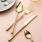 Conjunto de Talheres Dourado Inox Fino Miabeli