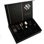 Conjunto de Talheres RoyalGold Supreme – 24 Peças com Estojo de Luxo