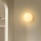 Arandela de Parede Bola em Vidro Soprado com Luz Quente ou Fria Bivolt Orb
