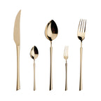 Conjunto de Talheres Dourado Inox Fino Miabeli
