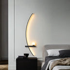 Arandela LED Curva Minimalista para Cabeceira 55cm